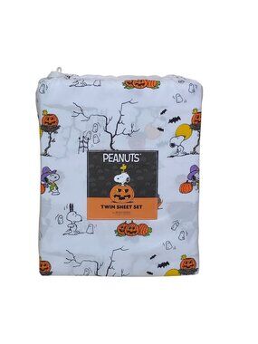 Peanuts Halloween Twin Sheet Set By Berkshire Snoopy Pumpkin Ghosts Spooky